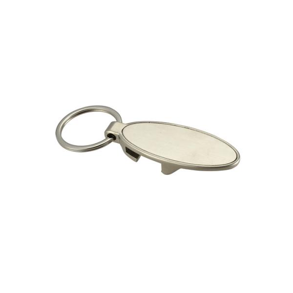 Quality Ellipse Personalized Bottle Opener Keychain Zinc Alloy Metal Engraved Keyring for sale