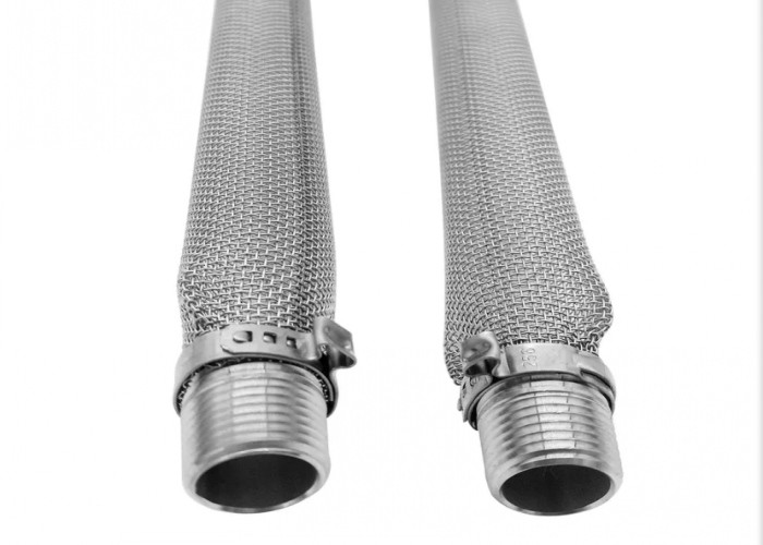 China Food Grade 304SS 1/2 NPT Homebrew Beer Wire Mesh Filter Tube 6 Inch 12 Inch factory