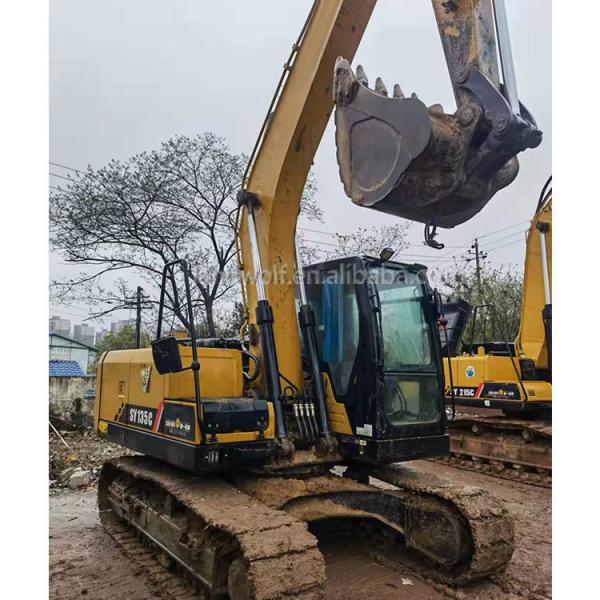 Quality Sany SY135C 13 Ton Used Excavator with 4800 Working Hours and Kawasaki Hydraulic Pump for sale