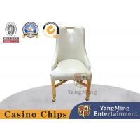 China Custom Made Solid Wood Simulation Leather Poker Table Chair factory