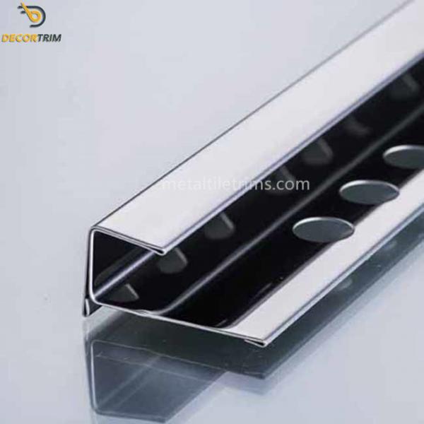 Quality SS304 Stainless Steel Edge Trim For Tiles Ceramic Decoration for sale