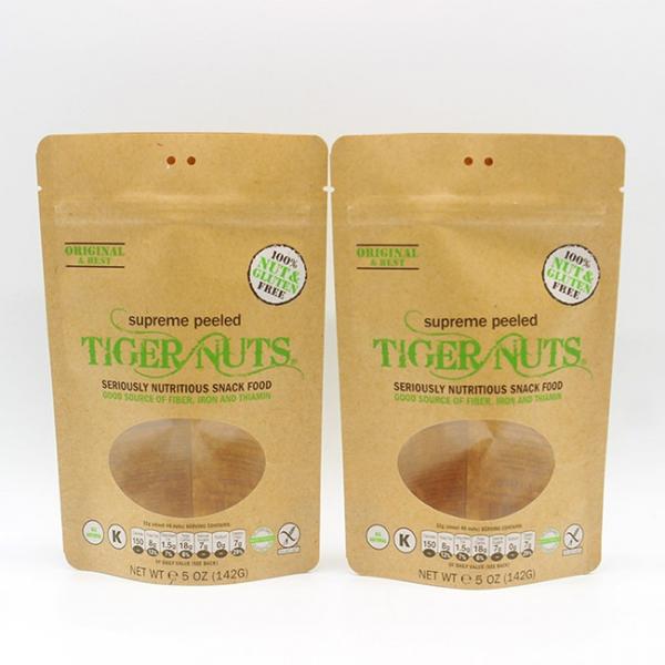 Quality Food Packaging Reusable Biodegradable Stand Up Pouches Waterproof 8 Side Seal for sale