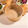China High Quality Food Container Kraft Bowl Brown 500ml Takeaway Kraft Paper Bowl Disposable Kraft Paper Salad Bowl factory