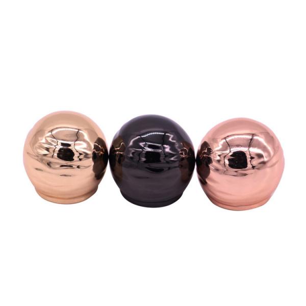 Quality Rose Gold Ball Zinc Alloy Perfume Bottle Top High End Design For Antique Perfume for sale