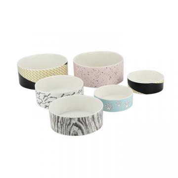 Quality Multiple Size Personalized Ceramic Dog Bowls For Decoration / Promotional Gift for sale