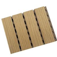 China Noise Reduction Wooden Grooved Acoustic Panel ,  Wood Panels For Walls And Ceilings factory