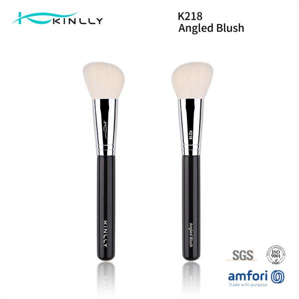 Quality Copper Ferrule Angled Goat Makeup Brush For Cheek for sale