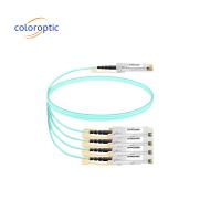 China 40Gb/s QSFP+ to 4 x 10Gb/s SFP+  Active Optical Cable (AOC) Breakout MSA Standard Compliant factory