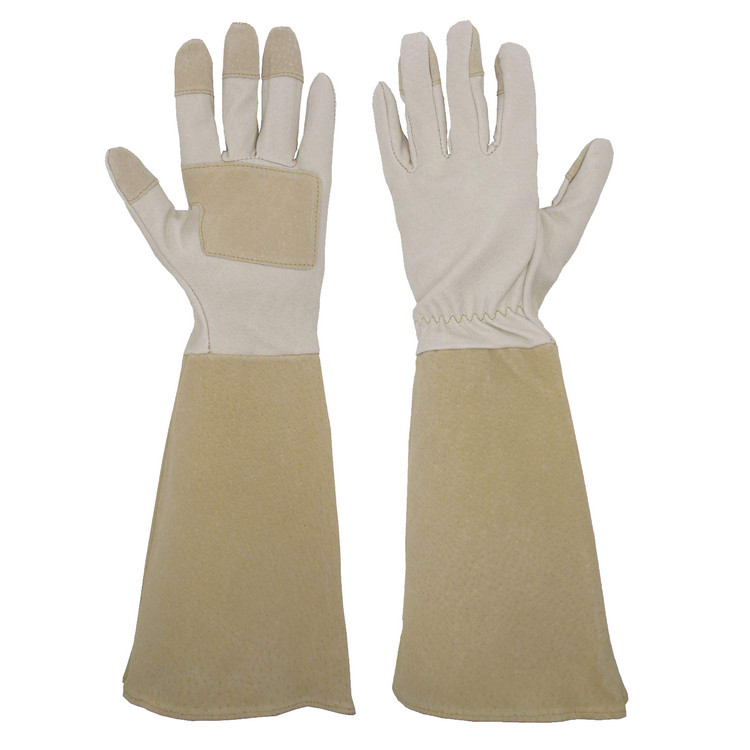 China Thornproof Leather Gauntlet Gardening Gloves factory