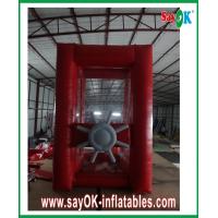 China Amusement Park Red Gaint Inflatable Money Booth Cash Machine Catch Money for sale