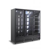 China Black Color 3 Glass Door Commercial Freezer With Ventilated Cooling System factory