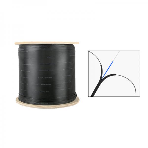 Quality Indoor Outdoor FTTH Drop Fiber Optic Cable 1 2 4 Core Flat Drop Cable for sale