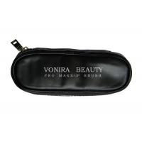 China High Quality Women Makeup Brush Bag Vintage Cosmetic Pouch PU Leather Travel Toiletry Holder factory