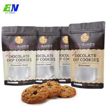 Quality Cookies Custom Print Resealable VMPET Plastic Ziplock Stand Up Pouches Bag with for sale