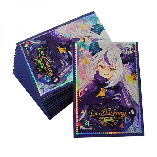 Quality OPP Custom Printed Trading Card Sleeve Holographic Shining 66x91mm ISO for sale
