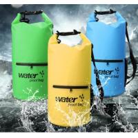 China promotion 10L,20L,30L PVC tarpaulin ocean pack floating dry bags with shoulder strap front pocket, Swimming Floating Wat factory