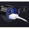 China Black Universal USB Car Charger With LED Display For GPS 12 Months Warranty factory