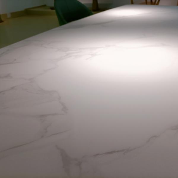 Quality Contemporary Modern Luxe X Base Ceramic Marble Dining Table for sale