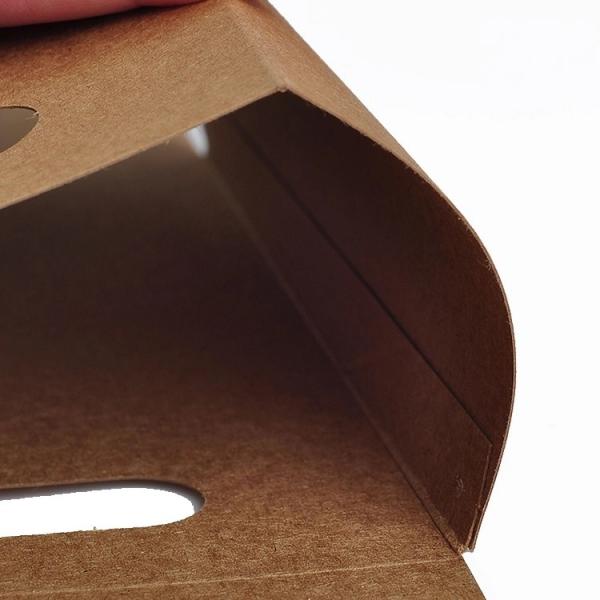 Quality Die Cut Personalized Brown Paper Bags High Tear Resistance Windowed Handle for sale