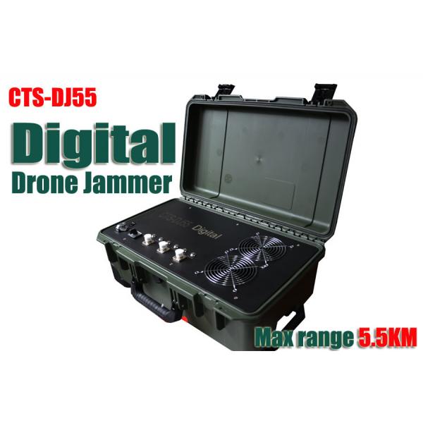 Quality 5000M GSM GPS RC Drone Jammer , Drone Signal Scrambler Low Battery Alarm Function for sale