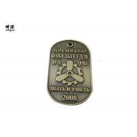 China 3D Embossed Authentic Military Dog Tags , Antique Bronze Aluminum Pet Tags factory