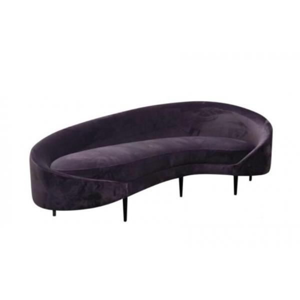 Quality 2018 new design french modern event wedding furniture sofa purple velvet fabric sofa for sale