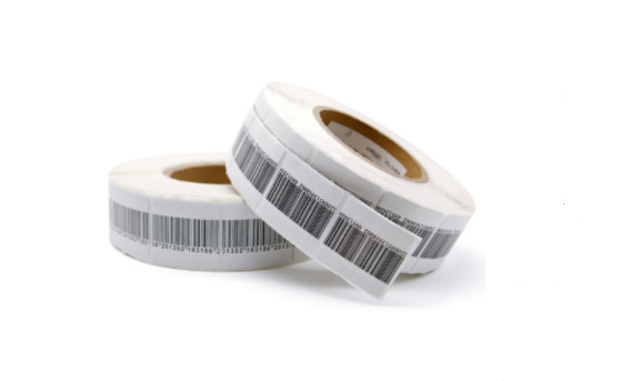 China EAS security anti theft barcode labels eas rf label with barcode factory