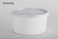 China Round Shape White Kraft Paper Aluminium Foil Inside PE Coated Bowl Food Packaging factory