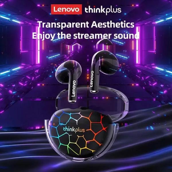 Quality Lenovo LP80PRO Game Wireless Earbuds RGB Bluetooth Sports Headphones for sale