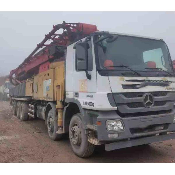 Quality Sany 66M Used Concrete Pump With Mercedes Chassis Model 2017 for sale