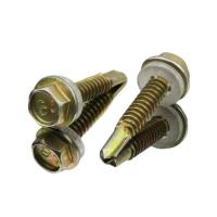 China Din Zine Plated Hexagonal Head M3 M4 M5 Self Tapping Screw With Washer factory