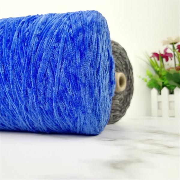 Quality 1/6.5NM DTY Chenille Polyester Yarn 100g 75g 50g 100% Polyester  For Knitting for sale