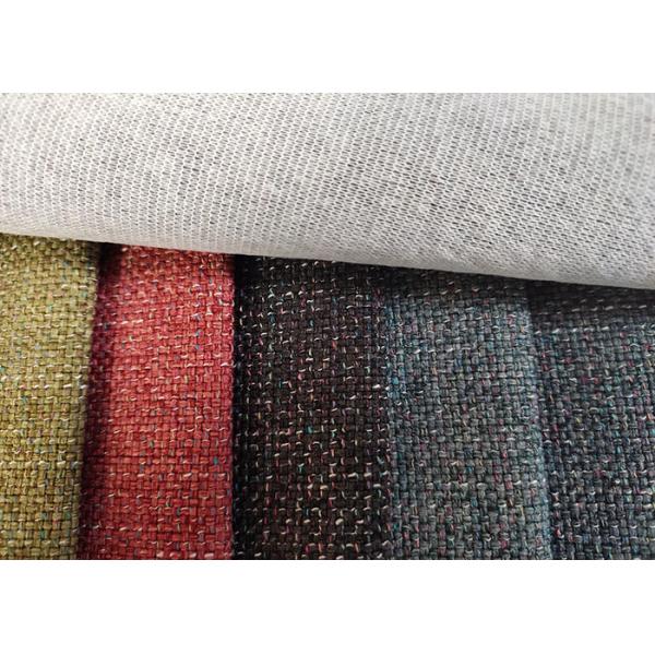 Quality 100% Polyester Upholstery Sofa Fabric Linen Plain Dyed Fabric for sale