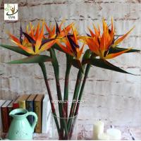 China UVG FBP112 party decoration idea artificial flowers uk in orange bird of paradise for home garden landscaping factory