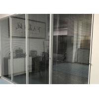 China OEM ODM Aluminium Glass Office Partition With Blinds Glass Office Door factory