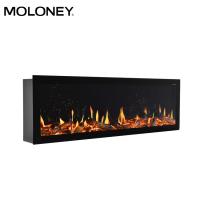 China 98'' 250cm Flush Mount Electric Fireplace LCD Screen Tech Charcoal Buring Sound for sale