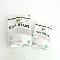 China Digital Printing Chia Seeds Tea Packaging Bag Food Grade Resealable Tea  Pouch With Clear Window factory