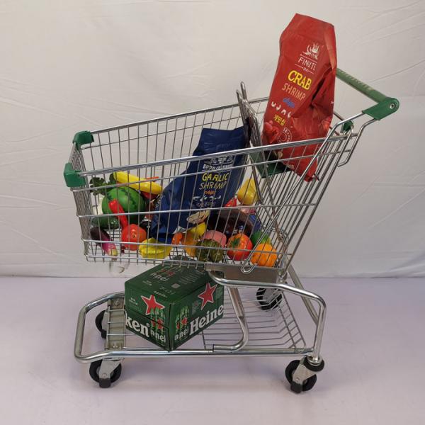 Quality CE 100L Supermarket Grocery Store Shopping Cart Customized Logo And Color for sale