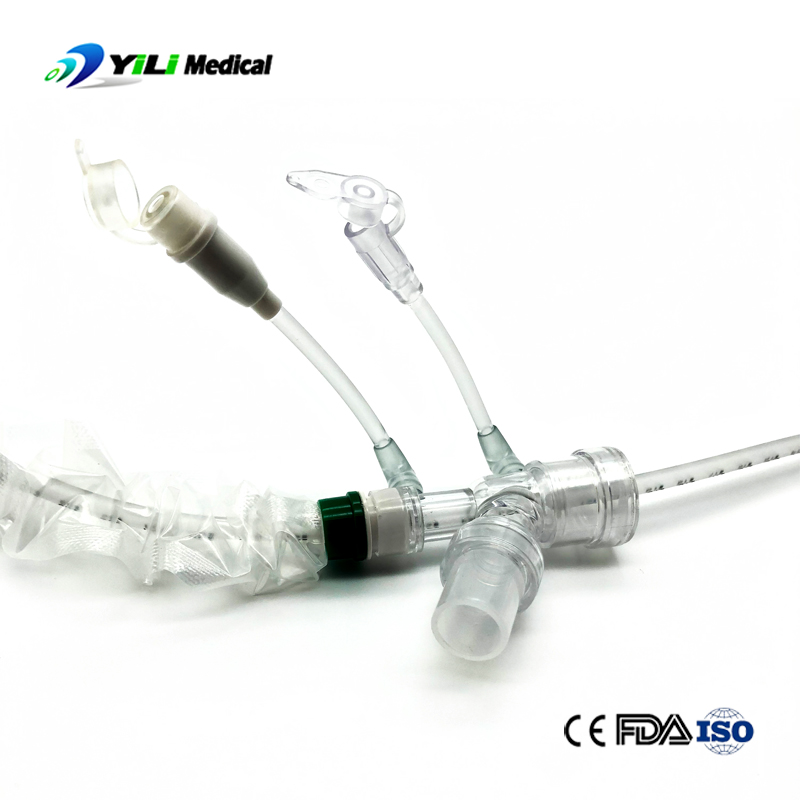 PVC closed suction catheter for tracheostomy Y-piece 14fr Respiratory ...
