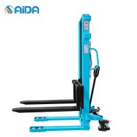 China High Strength Hand Manual Pallet Stacker Forklift 500kg  Electric factory
