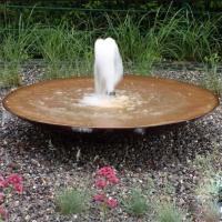 China 120cm Decoration Large Corten Steel Water Bowl For Garden Water Feature factory