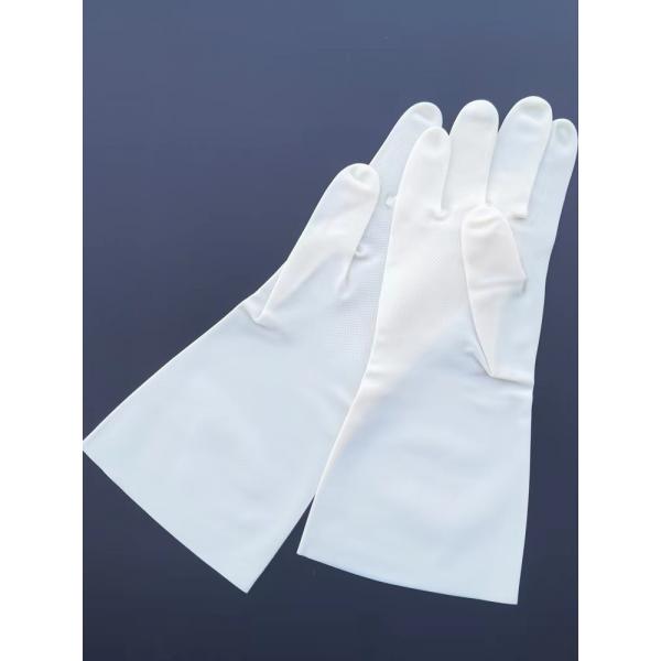Quality White Nitrile Gloves Dishwashing Unflock Lining 13 Inches Restaurant Nitrile Gloves for sale