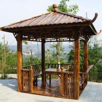China Chinese Outdoor Wooden Gazebo Pavilion Arches Arbours Hexagonal Wooden Pergola factory