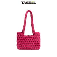 China Designed Beauty Hand Knitted Bag Pink Shoulder Bag For Gift Package factory