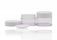China PETG Plastic Cream Jars Cosmetic Packaging With PP White Cap For Beauty Products factory