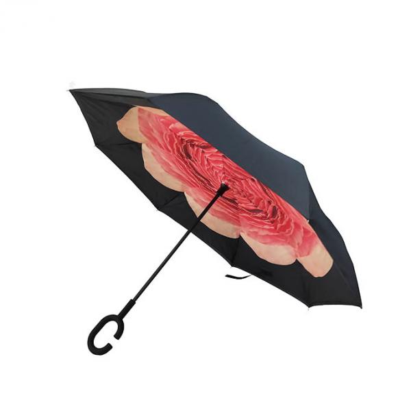 Quality Folding Upside Down Reverse Inverted Umbrella For Car Reverse Free Handle for sale