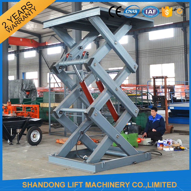 China Warehouse Stationary Hydraulic Scissor Lift for Material Loading / Handling factory