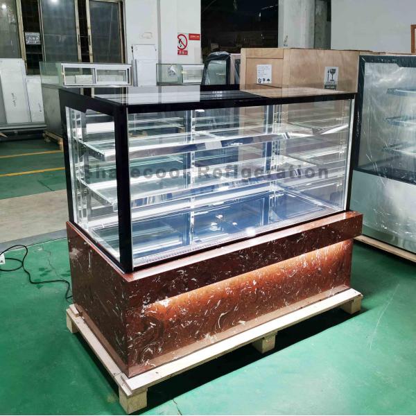 Quality Marble Color Commercial Display Fridge Pastry Display Chiller With LED for sale