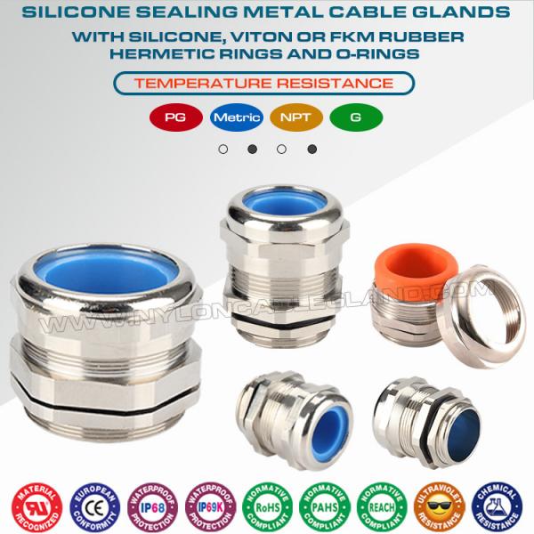 Quality Ozone & Temperature Resistant 304, 316, 316L Stainless Steel M20 Cable Gland IP68 with Silicone Seals for sale