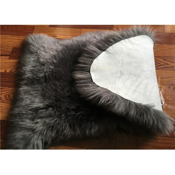 Quality Real Sheepskin Rug Light Grey Natural Long Wool Australia Single Pelt for sale